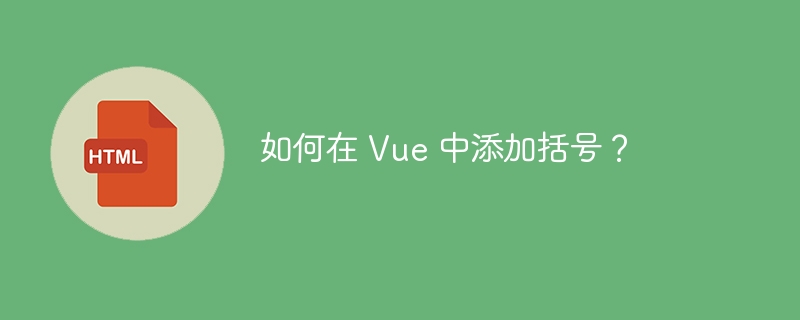 如何在 Vue 中添加括号？ 
