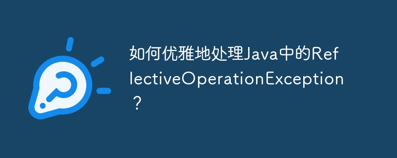 如何优雅地处理Java中的ReflectiveOperationException？