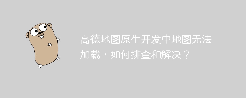 高德地图原生开发中地图无法加载，如何排查和解决？