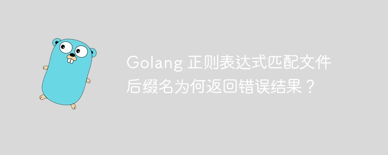 Golang 正则表达式匹配文件后缀名为何返回错误结果？