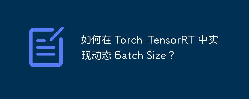 如何在 Torch-TensorRT 中实现动态 Batch Size？