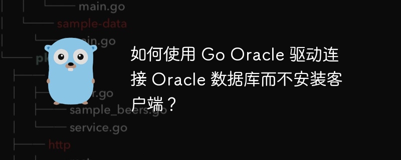 如何使用 Go Oracle 驱动连接 Oracle 数据库而不安装客户端？