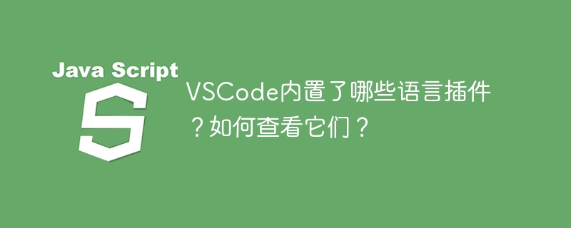 VSCode内置了哪些语言插件？如何查看它们？