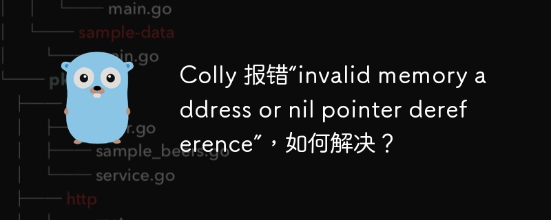 Colly 报错“invalid memory address or nil pointer dereference”，如何解决？