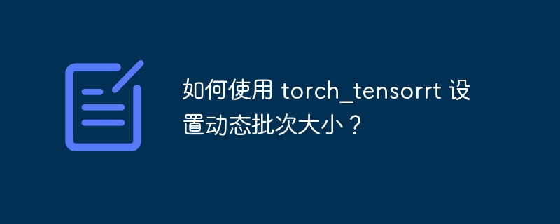如何使用 torch_tensorrt 设置动态批次大小？