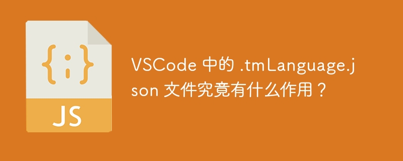 VSCode 中的 .tmLanguage.json 文件究竟有什么作用？