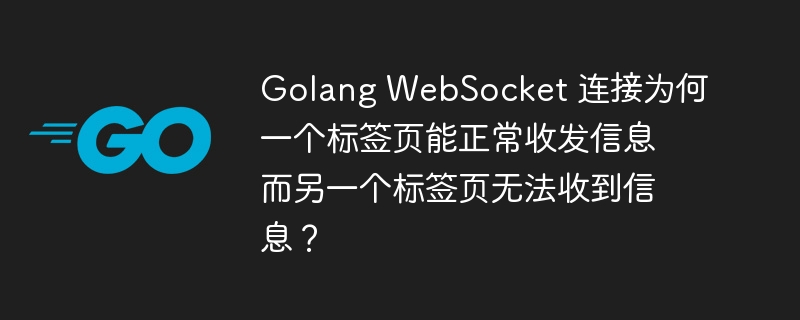 Golang WebSocket 连接为何一个标签页能正常收发信息而另一个标签页无法收到信息?