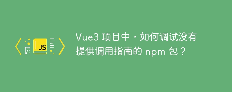 Vue3 项目中,如何调试没有提供调用指南的 npm 包?