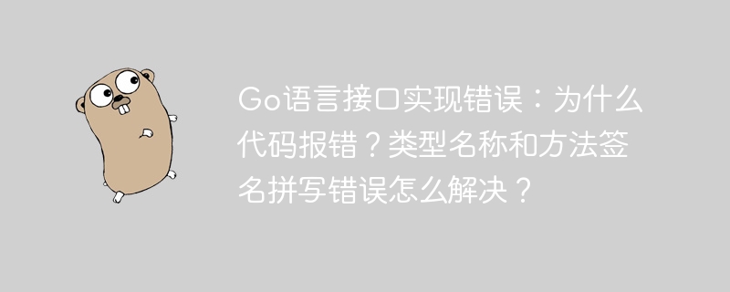 Go语言接口实现错误：为什么代码报错？类型名称和方法签名拼写错误怎么解决？