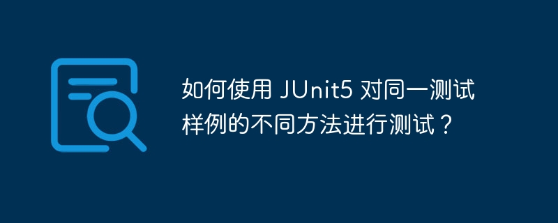 如何使用 JUnit5 对同一测试样例的不同方法进行测试？