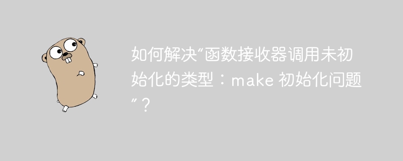 如何解决“函数接收器调用未初始化的类型：make 初始化问题”？