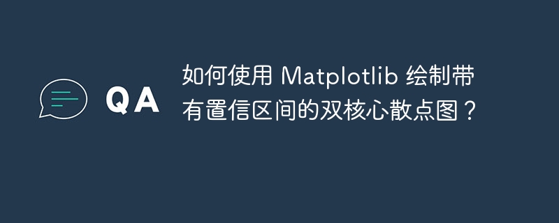 如何使用 Matplotlib 绘制带有置信区间的双核心散点图？
