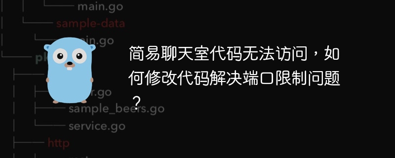 简易聊天室代码无法访问，如何修改代码解决端口限制问题？