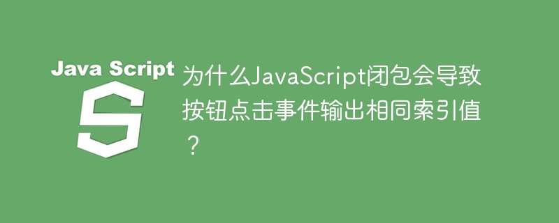 为什么JavaScript闭包会导致按钮点击事件输出相同索引值？