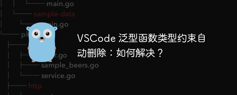 VSCode 泛型函数类型约束自动删除：如何解决？