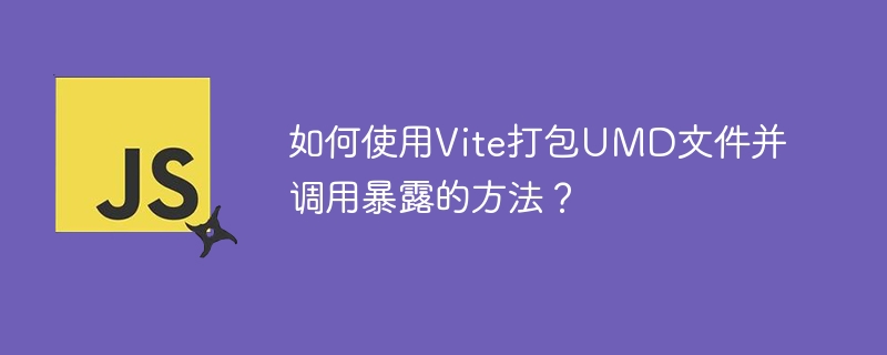 如何使用Vite打包UMD文件并调用暴露的方法？