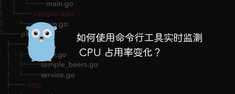 如何使用命令行工具实时监测 CPU 占用率变化？