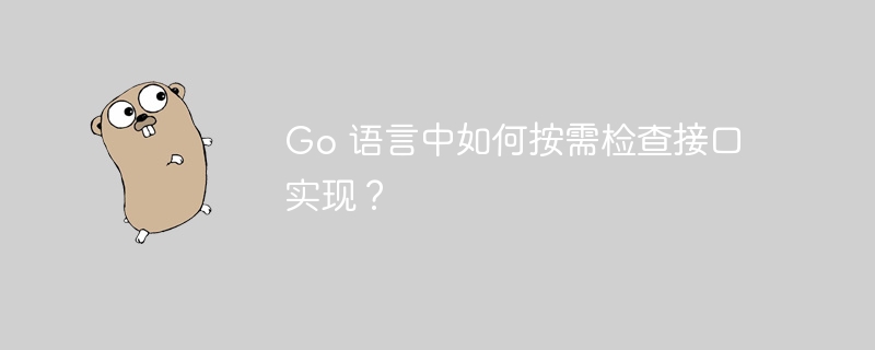 Go 语言中如何按需检查接口实现？