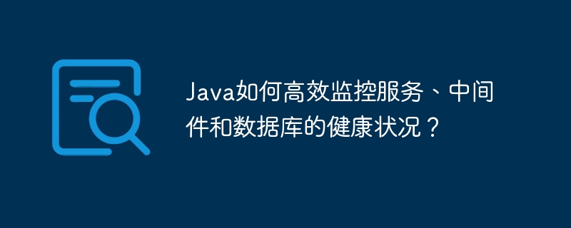 Java如何高效监控服务、中间件和数据库的健康状况？