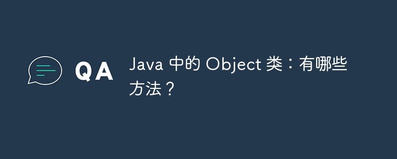 Java 中的 Object 类：有哪些方法？