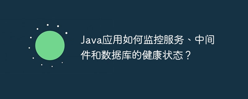 Java应用如何监控服务、中间件和数据库的健康状态？
