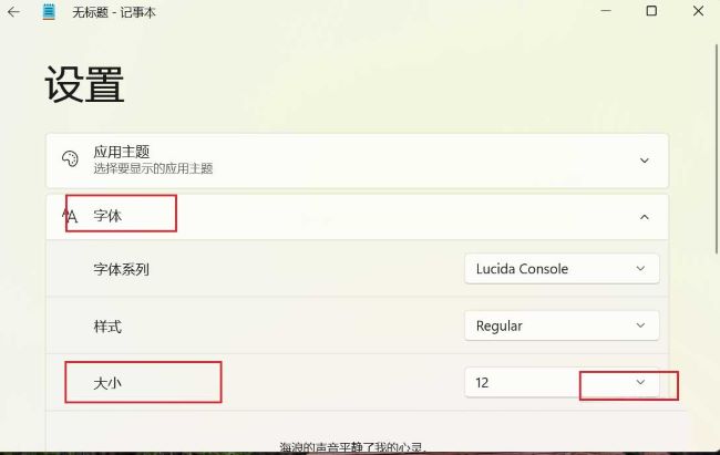 Win11怎么更改记事本字体大小 Win11更改记事本字体大小方法