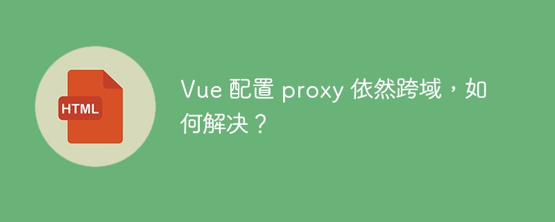 Vue 配置 proxy 依然跨域，如何解决？ 

