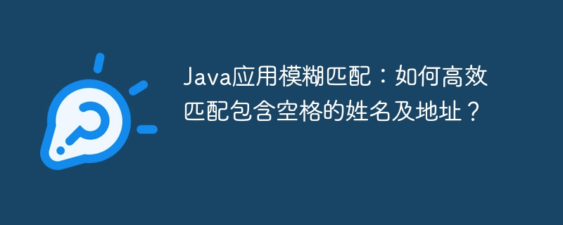 Java应用模糊匹配：如何高效匹配包含空格的姓名及地址？
