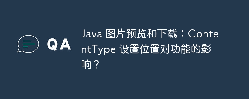 Java 图片预览和下载：ContentType 设置位置对功能的影响？