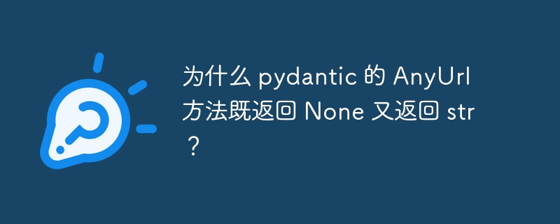 为什么 pydantic 的 AnyUrl 方法既返回 None 又返回 str？