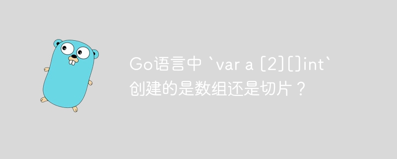 Go语言中 `var a [2][]int` 创建的是数组还是切片？
