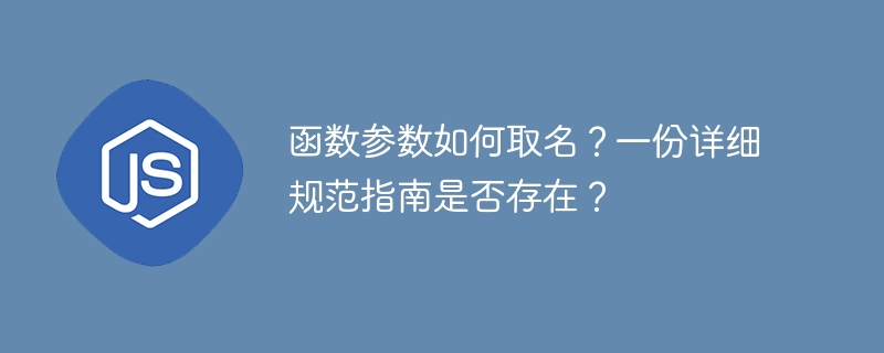 函数参数如何取名？一份详细规范指南是否存在？ 
