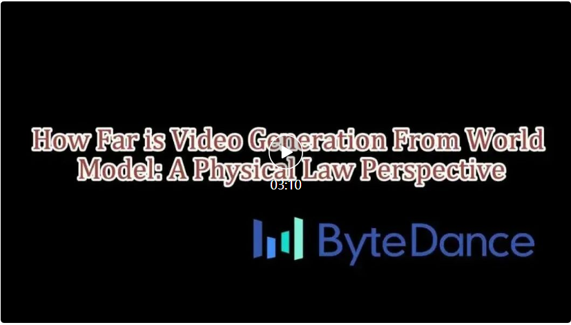 LeCun赞转!类Sora模型能否理解物理规律?字节豆包大模型团队系统性研究揭秘