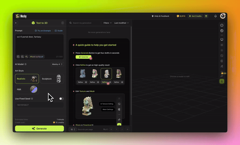 一句话生成《黑神话:悟空》3D资产,胡渊鸣创业项目Meshy上新,免费试用