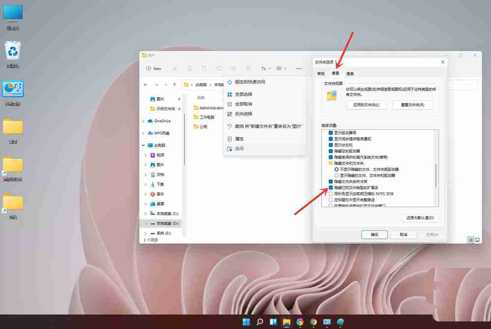 电脑怎么显示文件后缀名 win11显示文件后缀名的方法教程