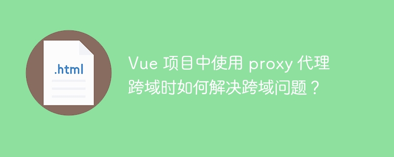 Vue 项目中使用 proxy 代理跨域时如何解决跨域问题？ 
