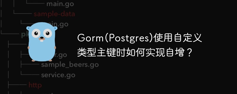 Gorm(Postgres)使用自定义类型主键时如何实现自增?