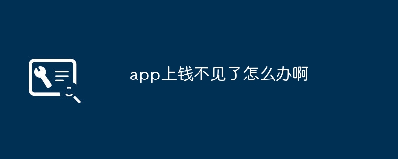 app上钱不见了怎么办啊