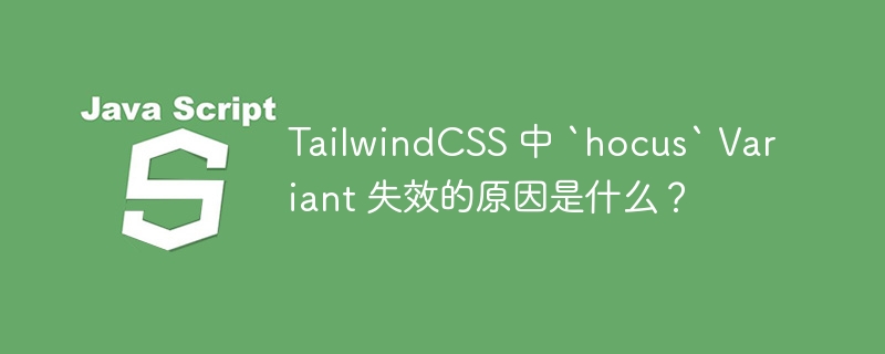 TailwindCSS 中 `hocus` Variant 失效的原因是什么？