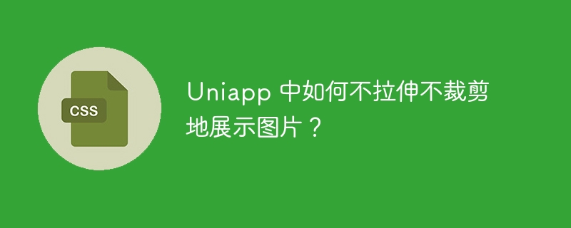 Uniapp 中如何不拉伸不裁剪地展示图片？