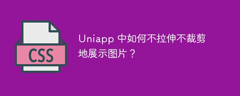Uniapp 中如何不拉伸不裁剪地展示图片？