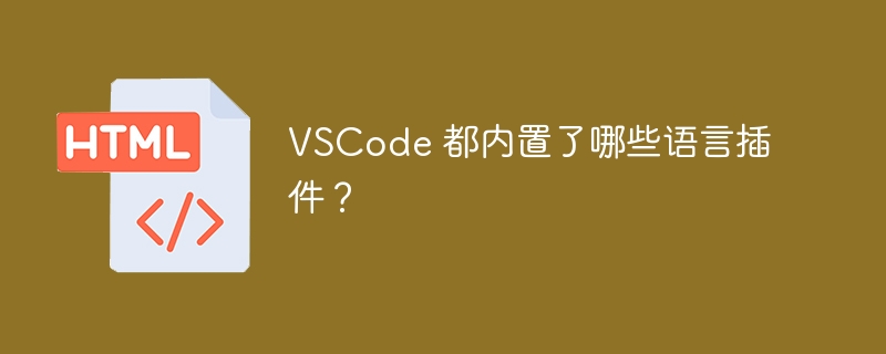 VSCode 都内置了哪些语言插件？ 
