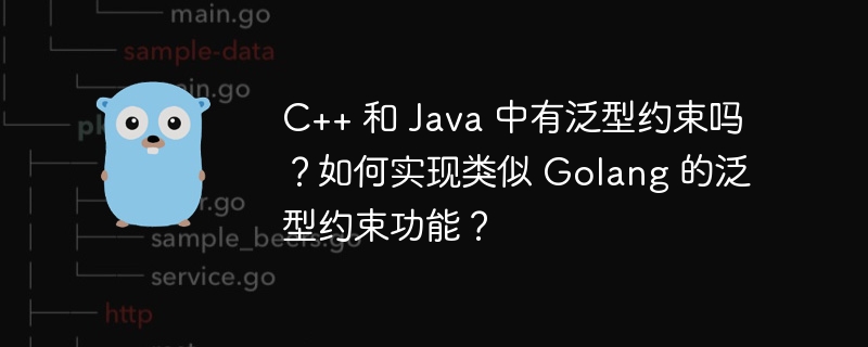 C++ 和 Java 中有泛型约束吗?如何实现类似 Golang 的泛型约束功能?