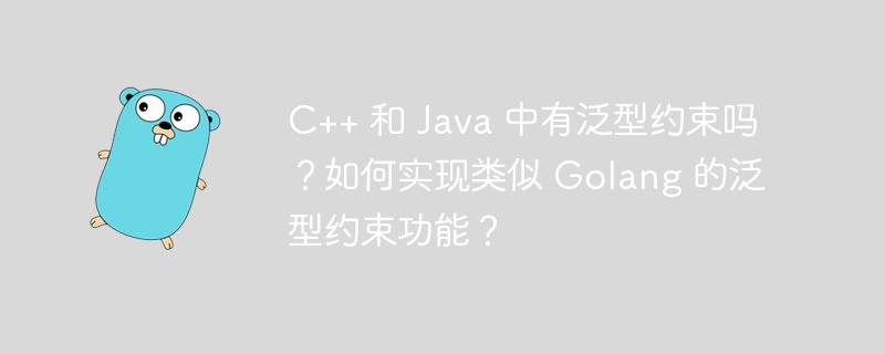 C++ 和 Java 中有泛型约束吗？如何实现类似 Golang 的泛型约束功能？