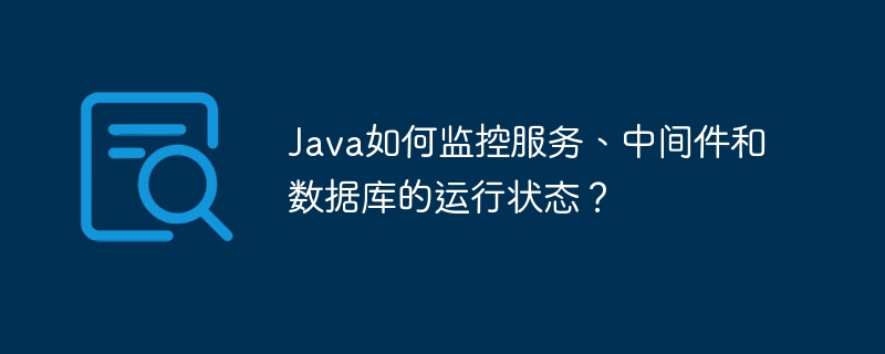 Java如何监控服务、中间件和数据库的运行状态？
