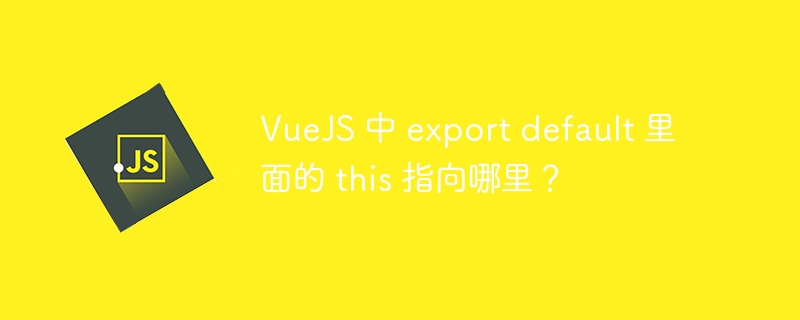 VueJS 中 export default 里面的 this 指向哪里？