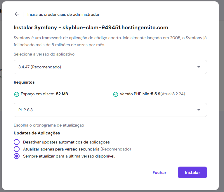 在 Hostinger(共享服务器)上安装 Symfony