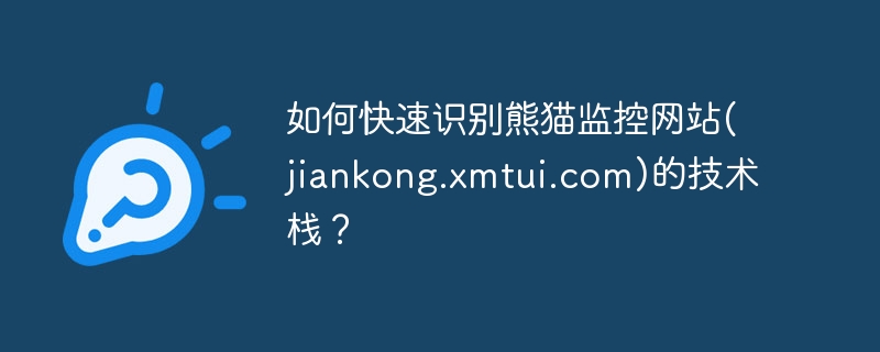 如何快速识别熊猫监控网站(jiankong.xmtui.com)的技术栈?