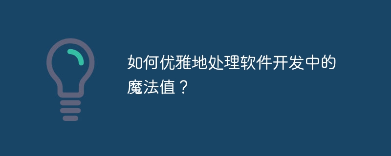 如何优雅地处理软件开发中的魔法值?