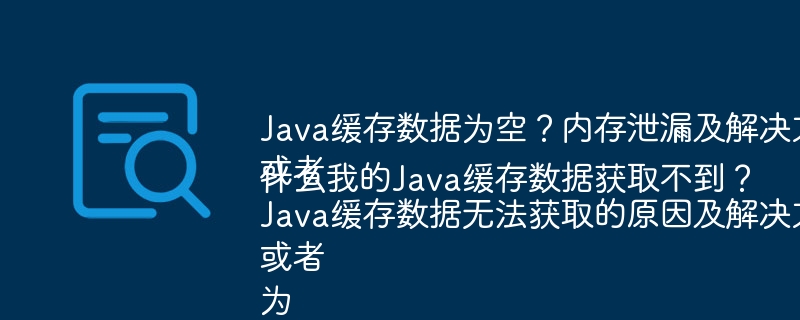 Java缓存数据为空？内存泄漏及解决方案
或者
Java缓存数据无法获取的原因及解决方法
或者
为什么我的Java缓存数据获取不到？